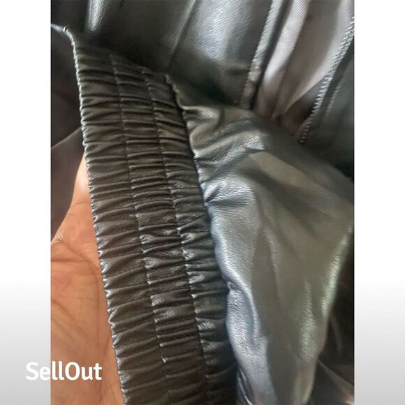 BSA Men's Vintage Black faux Leather Bomber Jacket Size L - Picture 10 of 10